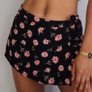 Floral Wrap Skort